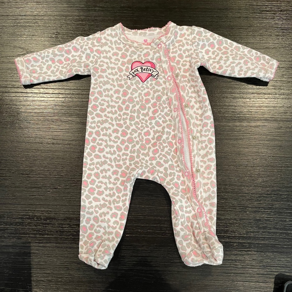 Betsey Johnson – Leopard Print Snap Button Footie